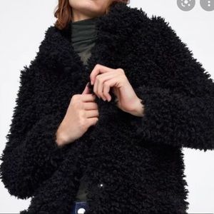 Black fuzzy jacket